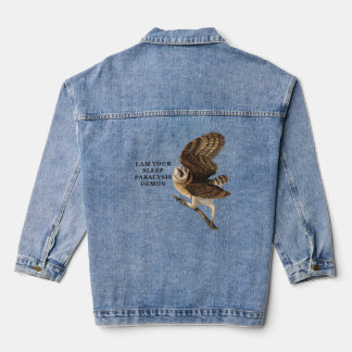 Chaqueta Vaquera Camiseta divertida de lechuza común