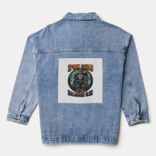 Chaqueta Vaquera Camiseta divertida de zombie de Halloween Spook Sq