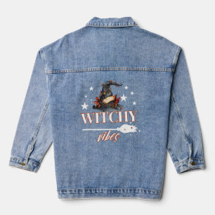 Chaqueta Vaquera Camiseta Halloween Tee de Witchy October Vibes