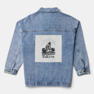 Chaqueta Vaquera Camiseta Vector Vintage Levantador de Peso Muerto