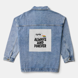Chaqueta Vaquera Camiseta Vintage Arcoíris Mama Bear Siempre Y Por 