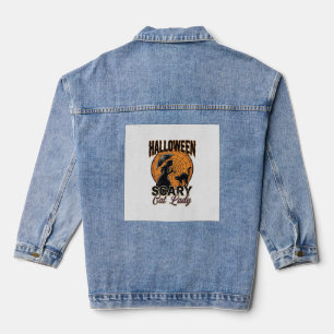 Chaqueta Vaquera Camiseta Vintage de Bruja de Halloween de Señora G