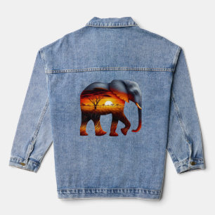 Chaqueta Vaquera Camisetas de elefantes africanos