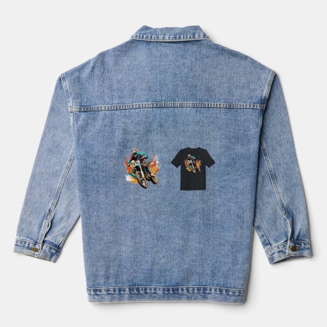 Chaqueta Vaquera camisetas masculinas (Reverso )