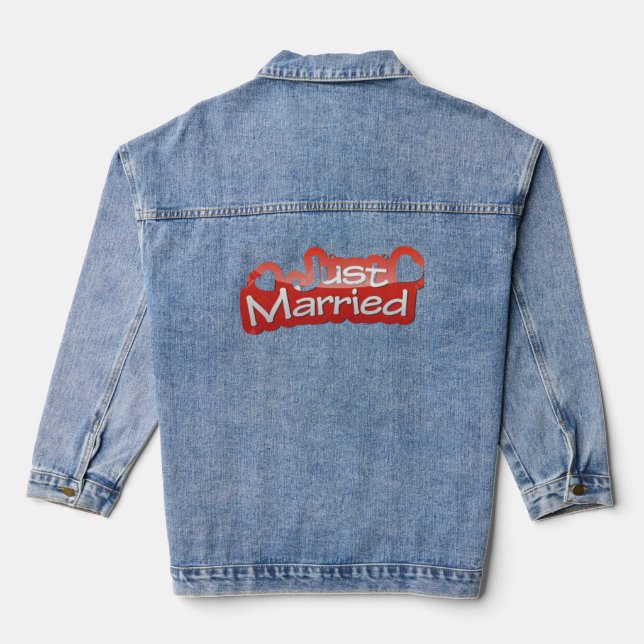 Chaqueta Vaquera Camisetas recién casados - bodas matrimoniales (Reverso )
