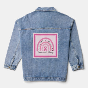 Chaqueta Vaquera Cáncer de mama Apoya el Arcoiris