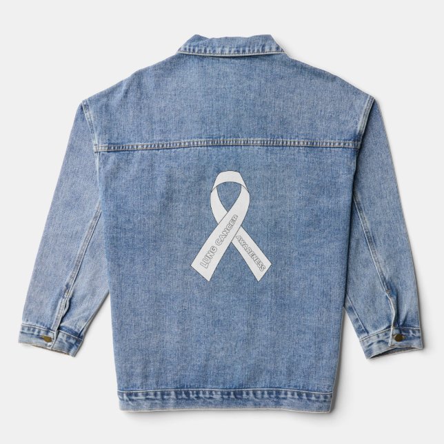 Chaqueta Vaquera Cáncer de pulmón Cinta de sensibilización (Reverso )