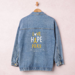 Chaqueta Vaquera cáncer infantil amor esperanza rezar Denim Jacket