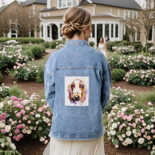 Chaqueta Vaquera Cara de perro Basset Hound lindo