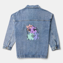 Cara y flores abstracto (colores pálidos)