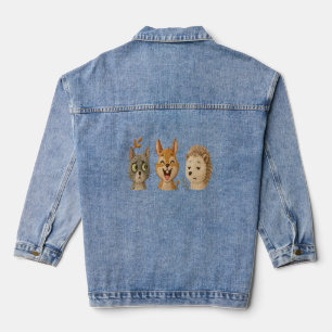 Chaqueta Vaquera Caras caprichosas del bosque – Adorables animales