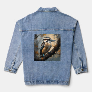Chaqueta Vaquera Carcajada encantadora: Kookaburra en pintura al ac