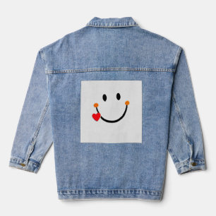 Chaqueta Vaquera Carita Sonriente con Corazón