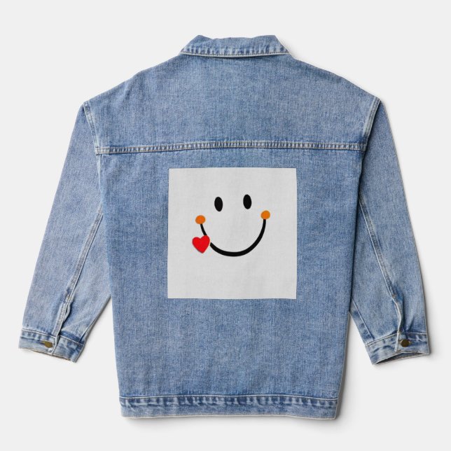Chaqueta Vaquera Carita Sonriente con Corazón (Reverso )