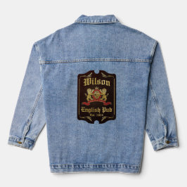 Chaqueta Vaquera Carteles de Pub Antiguos, Wilson