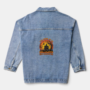 Chaqueta Vaquera Casa embrujada de bruja de luna de Halloween todos