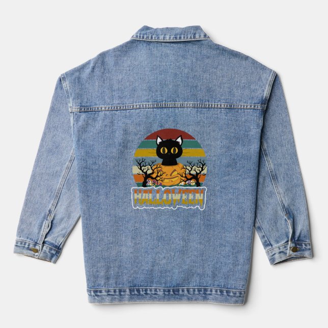 Chaqueta Vaquera Cat Halloween (Reverso )