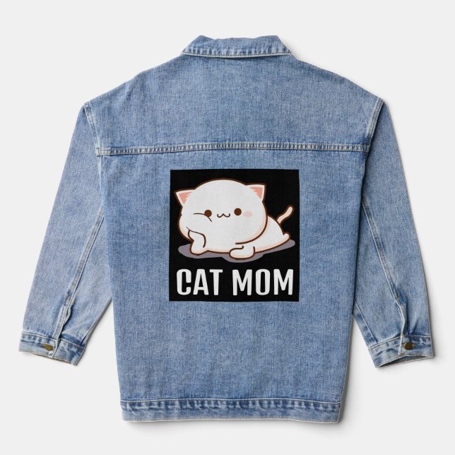 CHAQUETA VAQUERA CAT MOM CUTE DENIM JACKET (Reverso )