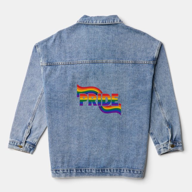Chaqueta Vaquera Celebración del Arcoíris del Orgullo (Reverso )