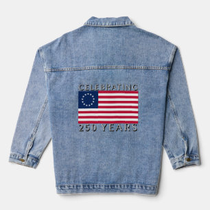 Chaqueta Vaquera Celebrando 250 Años Bandera Betsy Ross