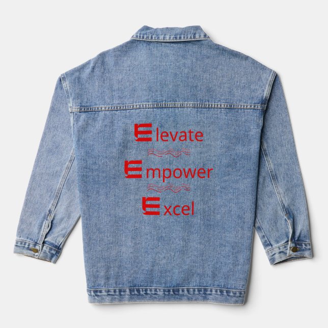 Chaqueta Vaquera Chaquetón de denim motivacional (Reverso )