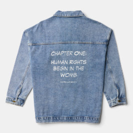 Chaqueta Vaquera Chaquetón de mezclilla de Derechos Humanos