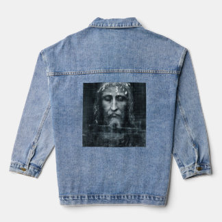 Chaqueta Vaquera Chaquetón de mezclilla de la cara de Jesús