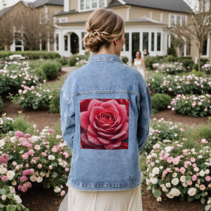 Chaqueta Vaquera Chaquetón de mezclilla Rose Mark con elegante acen