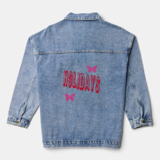 Chaqueta Vaquera Chaquetón gráfico de "Festejos" para mujer | Rosa