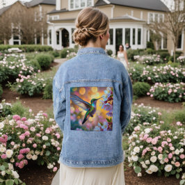 Chaqueta Vaquera Cherry Blossom Fantasy Hummingbird