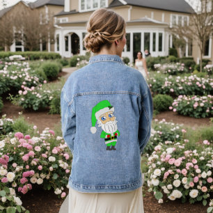 Chaqueta Vaquera Chibi Santa traje verde