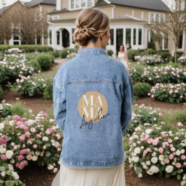 Chaqueta Vaquera Chic Nombre Personalizado MAMA Ropa de Exterior Te