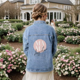 Chaqueta Vaquera Chic Nombre Personalizado MAMA Ropa de Exterior Te