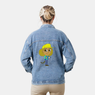 Chaqueta Vaquera chica chibi con cola de tigre