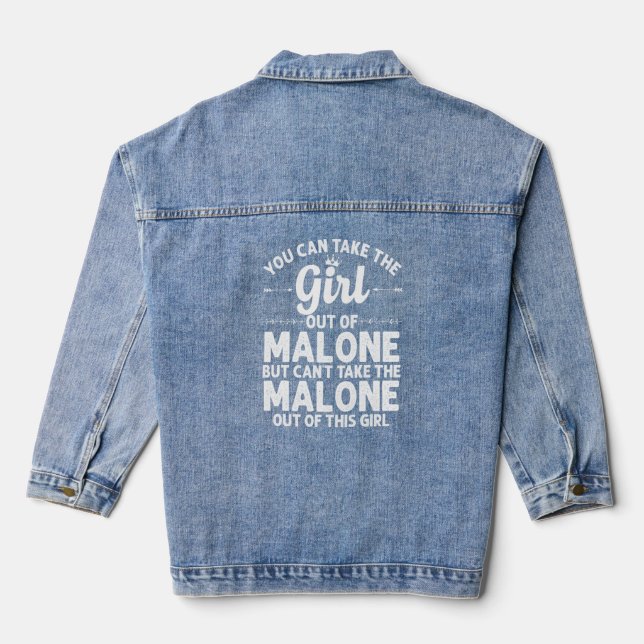 Chaqueta Vaquera Chica Fuera De Malone Ny Nueva York Funny Home Roo (Reverso )