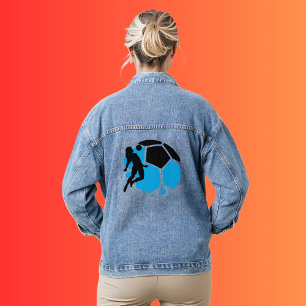 Chaqueta Vaquera Chica jugador de fútbol, regalo de cumpleaños, equ