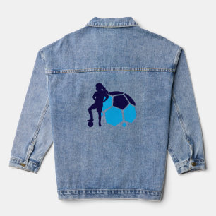 Chaqueta Vaquera Chica jugador de fútbol, regalo de cumpleaños, equ