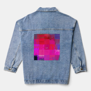 Chaqueta Vaquera Chicas de rayos X Arte de fallas en rejilla rosa c