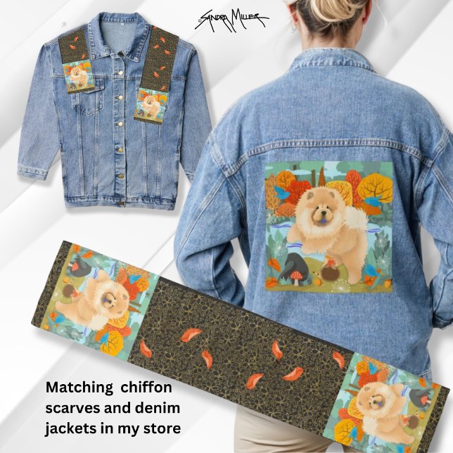 Chaqueta Vaquera CHOW & BLUEBIRDS Denim Jacket (Check out my store for matching chiffon scarvs to go with your denim jacket.  2 sizes available)