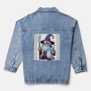 Chaqueta Vaquera Científico Brujo Loco Adorable – Sticker de Dibujo
