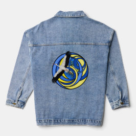 Chaqueta Vaquera Cigüeña. Arte abstracto de Ucrania