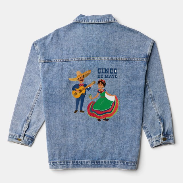 Chaqueta Vaquera Cinco de mayo cactus (Reverso )