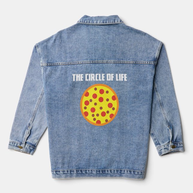 Chaqueta Vaquera Círculo De Vida Pizza Pizza Slice Comida Rápida It (Reverso )