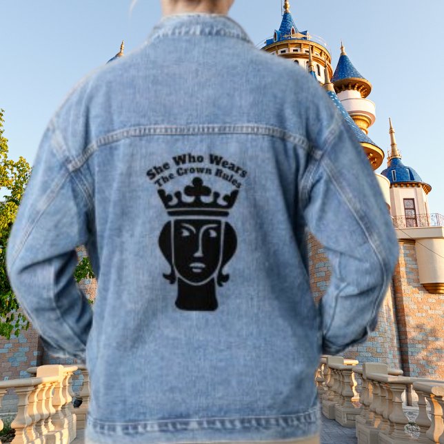 Chaqueta Vaquera Cita divertida que ella que usa las reglas de la c (Subido por el creador)