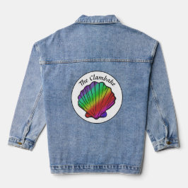 Chaqueta Vaquera Clambake Rainbow Nombre personalizado mujeres
