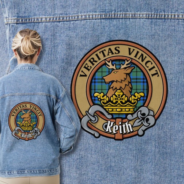 Chaqueta Vaquera Clan Keith Escudo sobre Tartán (Subido por el creador)
