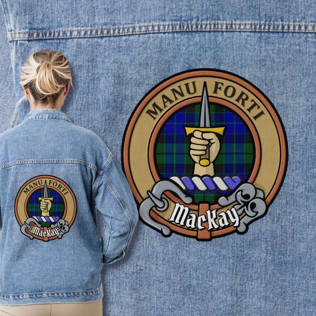 Chaqueta Vaquera Clan MacKay Escudo sobre Tartán (Subido por el creador)