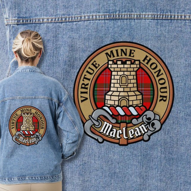 Chaqueta Vaquera Clan MacLean Escudo sobre Tartán (Subido por el creador)