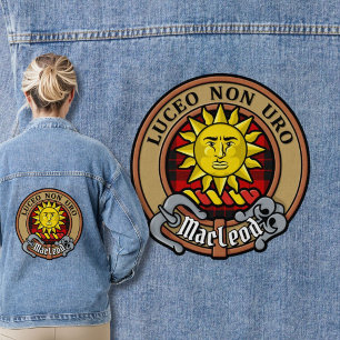 Chaqueta Vaquera Clan MacLeod de Raasay Escudo sobre Red Tartán