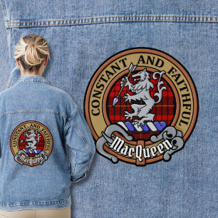 Chaqueta Vaquera Clan MacQueen Crest sobre Tartán